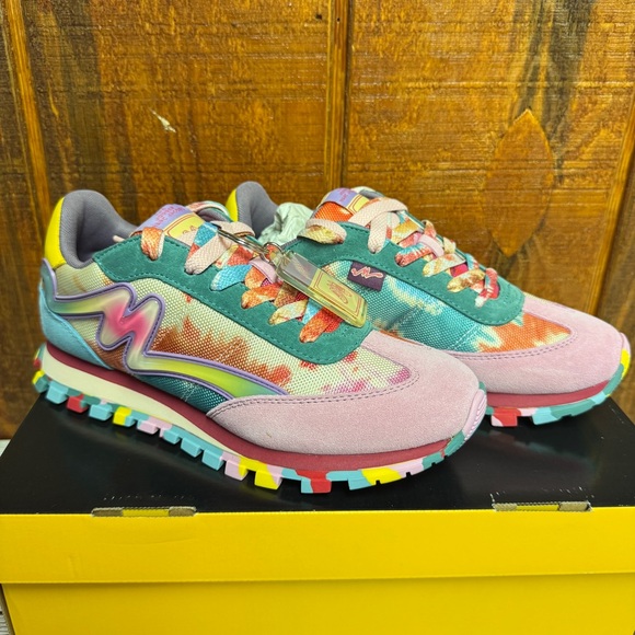 Marc Jacobs Women’s The Jogger Tie Dye Multicolor Sneakers - Size 7 - Picture 3 of 9